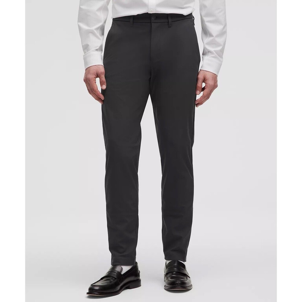New Lululemon Men's Commission Black Warpstreme Tapered Chino Slim Fit Pants 32